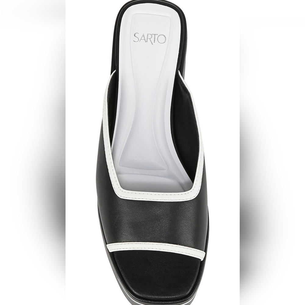Sarto Franco Sarto Leather Platform Sile On Comfy Sandals - Picture 7 of 14